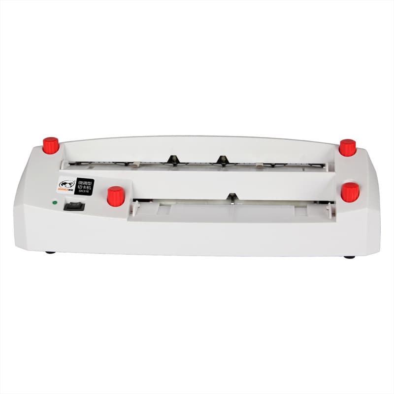 SK316 Heavy-duty Electric Business Card Cutter, Micro-adjustable for 90x54mm Right Angle, Cuts 300g Office Cards