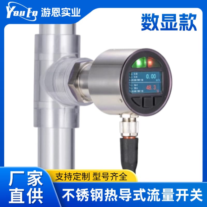 Stainless Steel Thermal Flow Switch Digital Display Liquid Flow Switch Stainless Steel Other Flow Switch