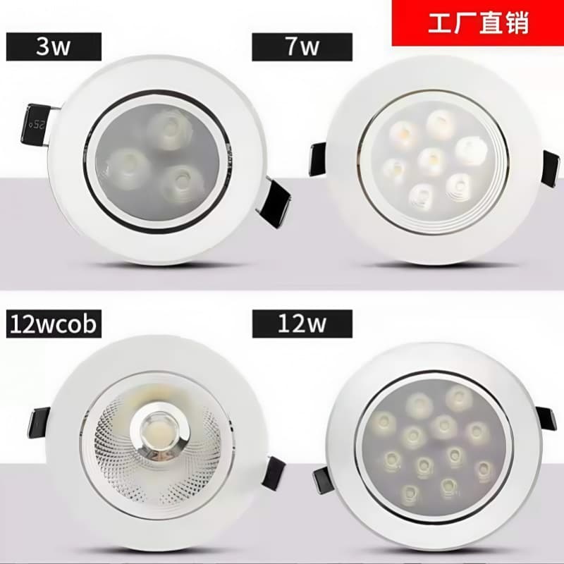 LED Small Hill Recessed Spotlights and Downlights with COB and Built-in Transformer for Living Room Ceiling