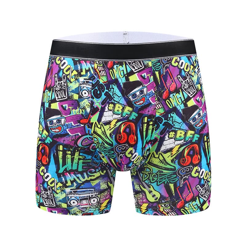 ET cross-border HIKA trendy brand sports tight breathable polyester printed underwear boxer briefs American men