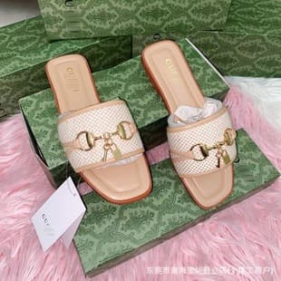 Ladies Slippers Cross-Border Hot Sale Metal Lock Head G Brand Women's Slippers Europe America Africa Casual Sandals