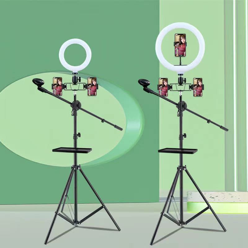Fill Light Floor Photography Tripod LED Ring Light Tripod Phone Live Streaming Stand Metal Tripod