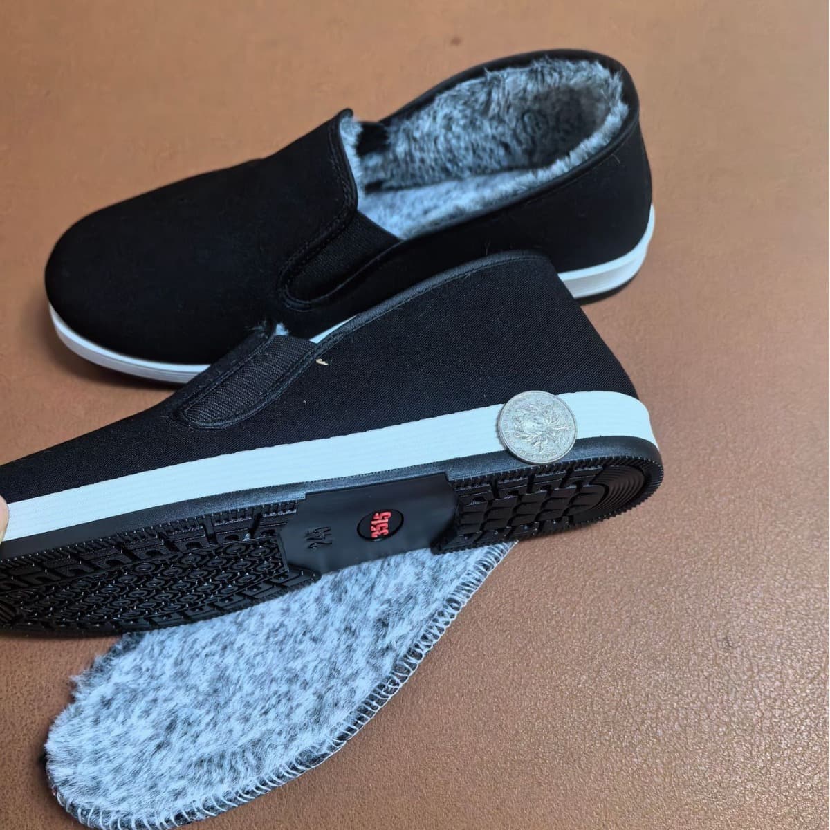 Plus velvet shoes, Qianren 2 cotton shoes, quilted imitation rabbit fur autumn and winter quilted shoes, plus velvet to keep warm, light and breathable