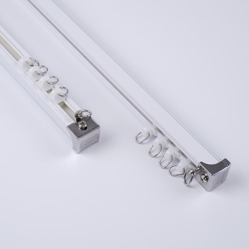 Silent curtain track curtain rod top-mounted side-mounted single rail double rail straight rail aluminum alloy guide rail rail slide project