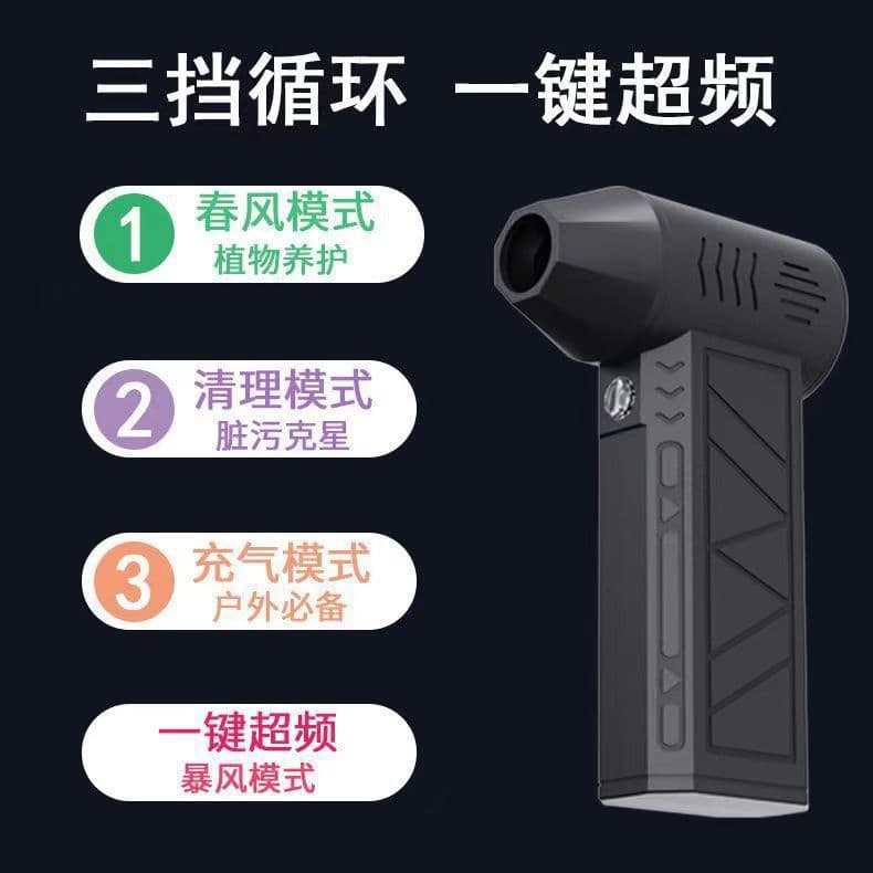 High-Speed Turbo Fan Mini Camping Outdoor Handheld Fan 130,000 RPM Brushless Blower/Duster