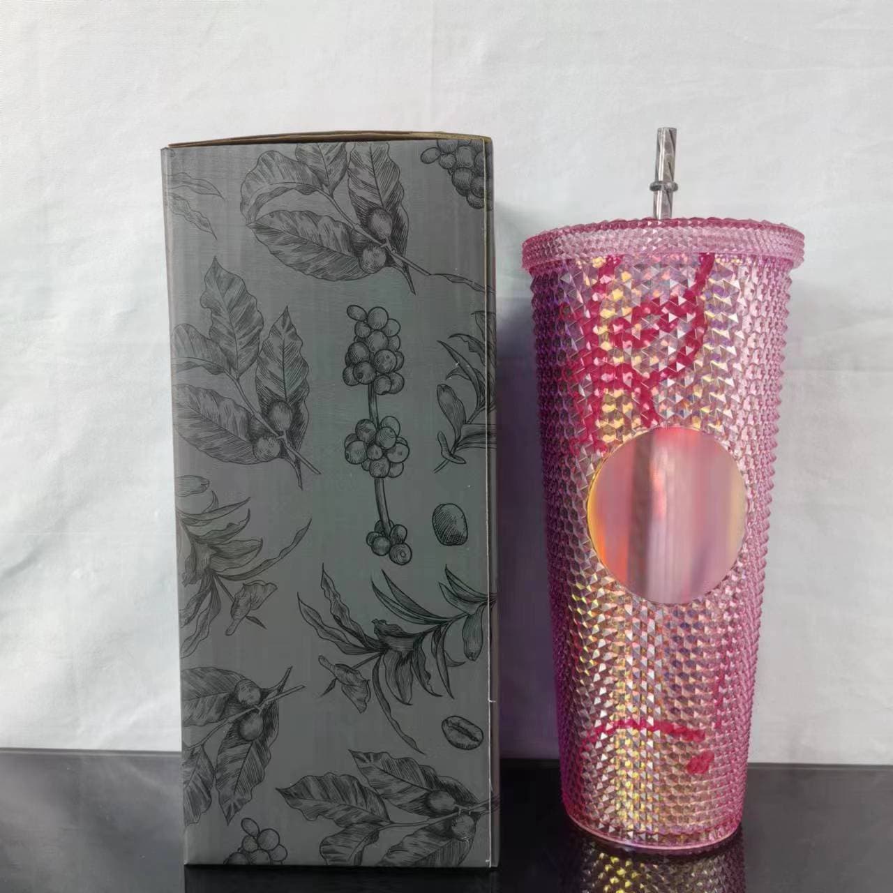American Style Starbucks Durian Cup Straw Cup Double Layer Star Logo Water Cup 710ml Starbucks Mug