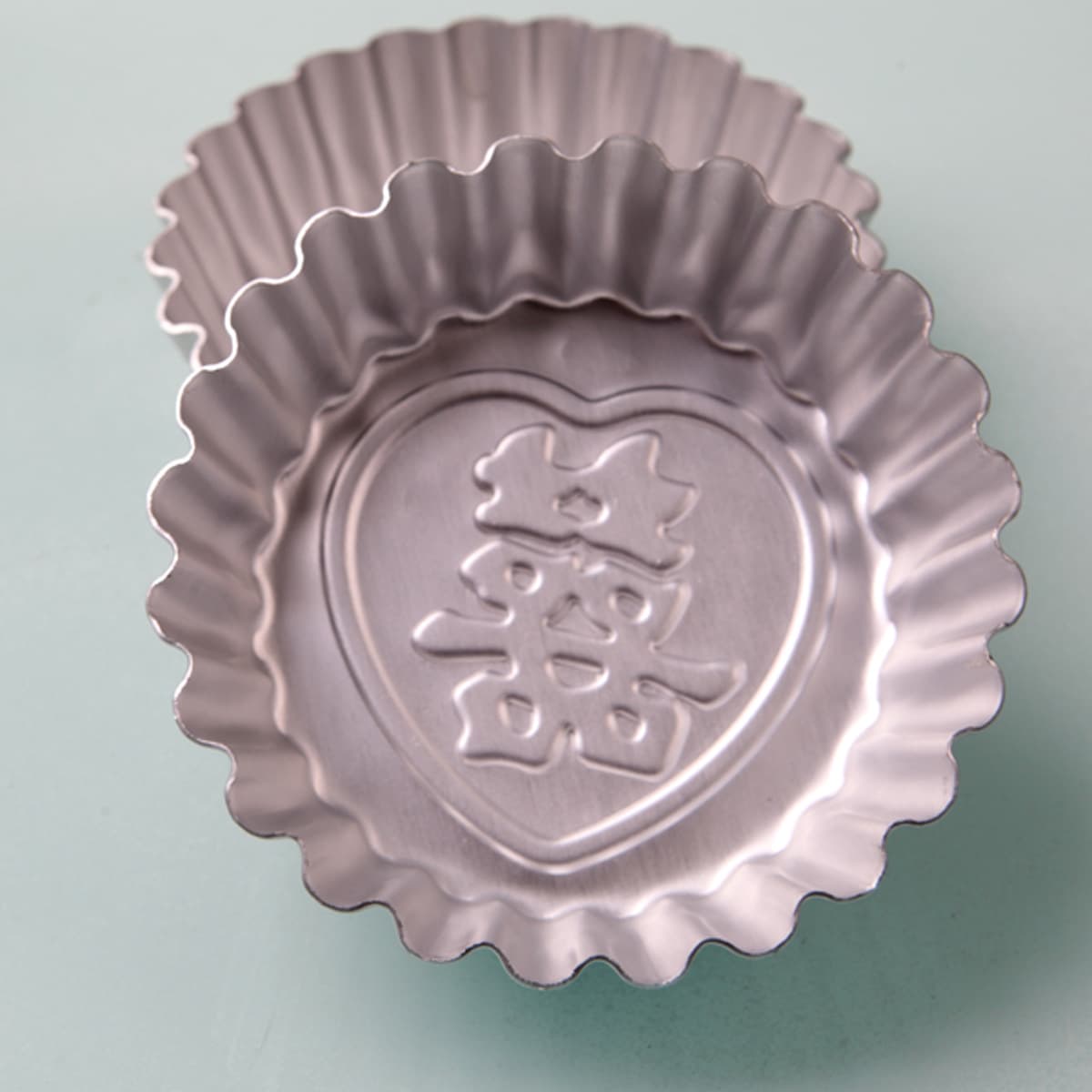 Rice cake mold with the word "Fu" and the word "Happiness", round pizza pan, round pan, baking pan, wavy edge, Western pastry bread mold, aluminum baking utensils