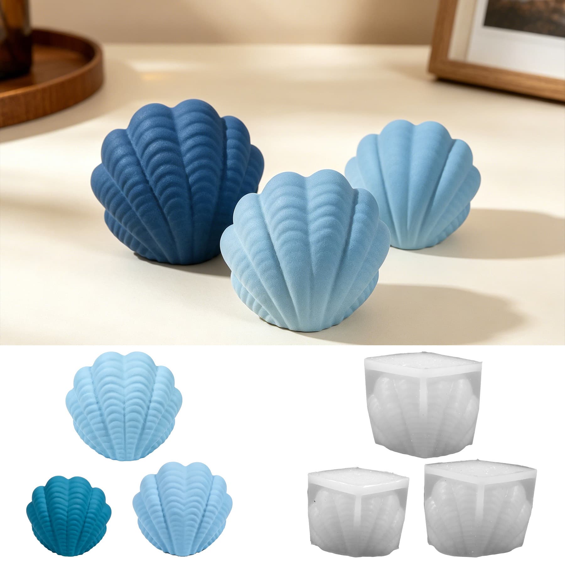 Cross-border Conch Aromatherapy Candle Liquid Silicone Mold, Handmade Soap DIY Summer Natasha Squishy Mold