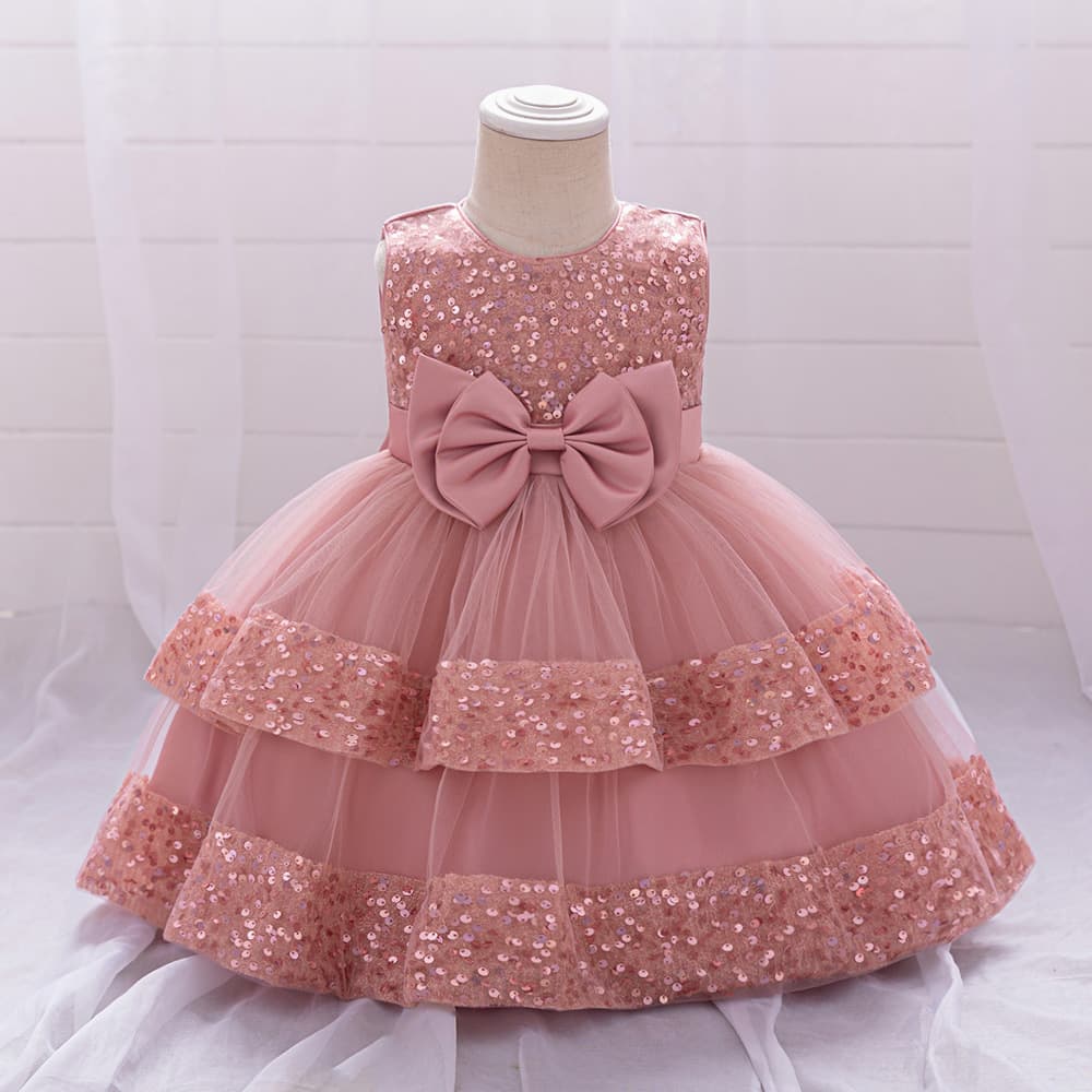 Girls' Princess Style Wedding Dress Sparkling Tulle Skirt Party Dress Cotton Polyester Blend Child's Special Occasion Outfit
