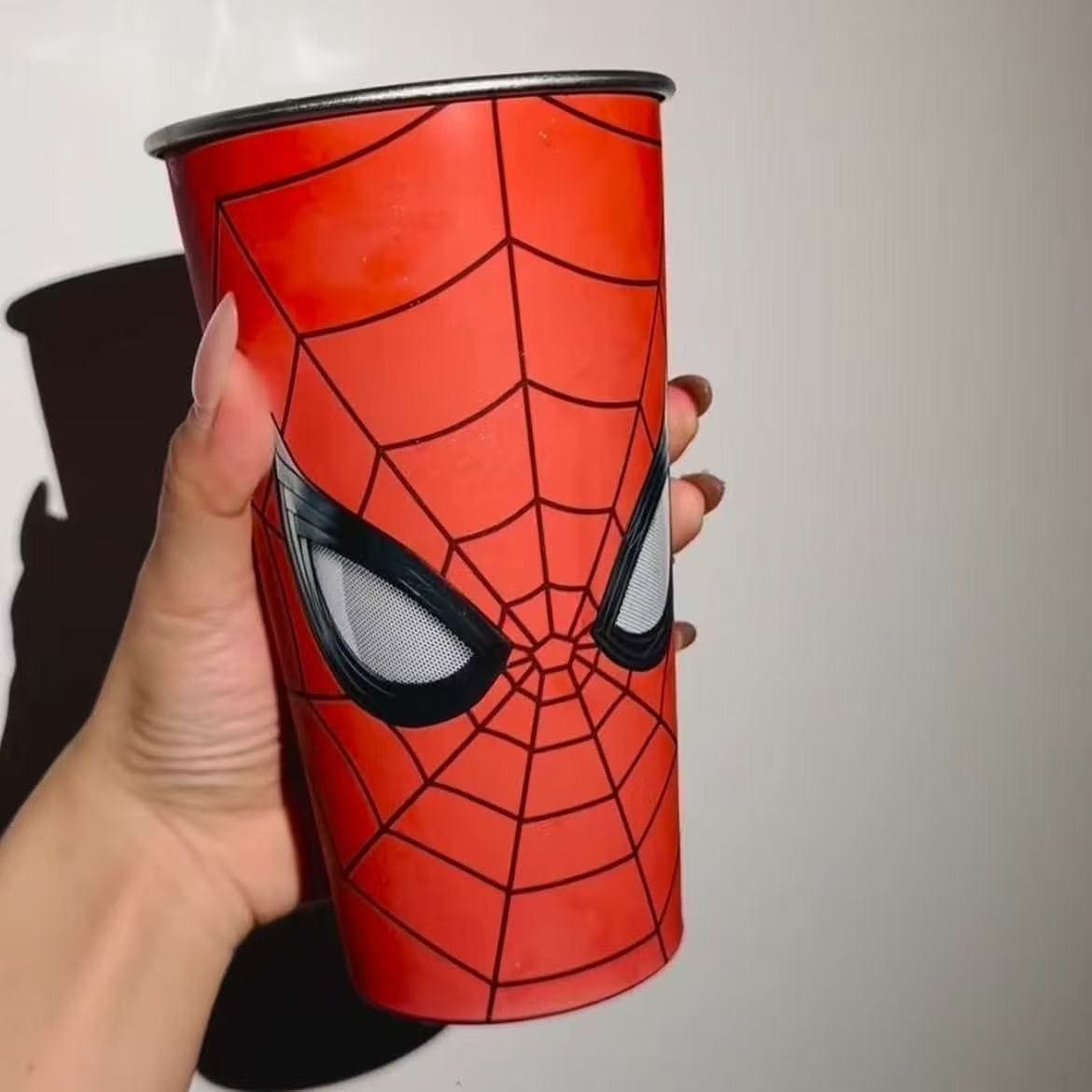 Cudi Coffee Spider-Man co-branded cup cold luminous double color changing creative peripheral cold changing cup cold drink cup