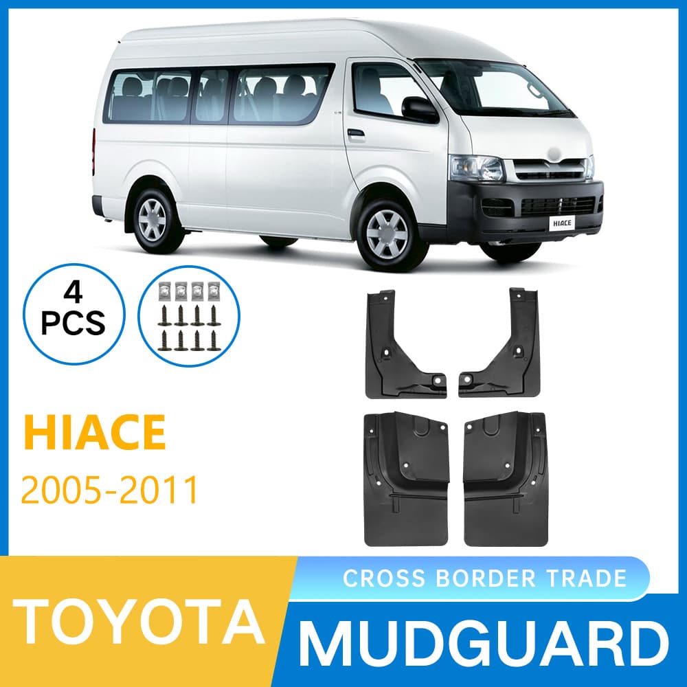 For Toyota Hiace 2005-2011 Front and Rear Car Tire Soft Mud Flaps