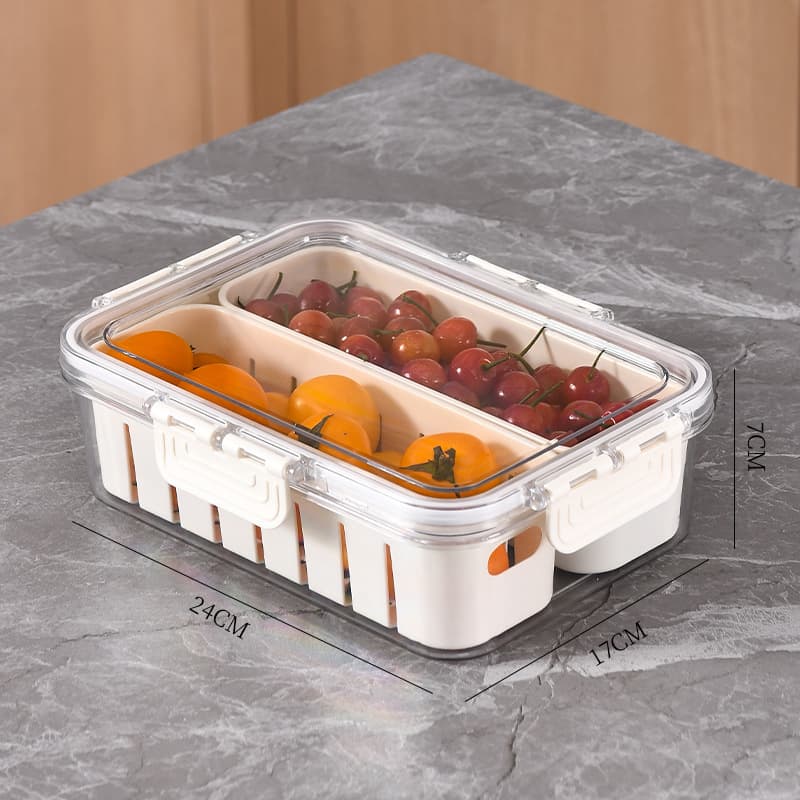 Plastic Sealed Clear Storage Box Kitchen Food-Grade Storage Household Essential Large Capacity Crisper Refrigerator