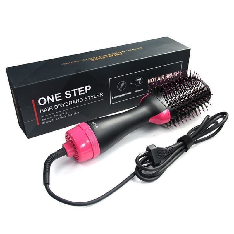 Amazon Cross-Border Hot Air Styling Brush High-Power 3-in-1 Multi-Function Curling Iron Straightening Hair Dryer
