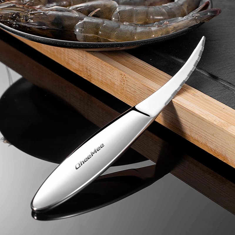 Stainless steel double-headed shrimp line back knife direct selling shrimp peeling knife sharp knife fish belly spot shrimp intestine dissection and cleaning multi-function