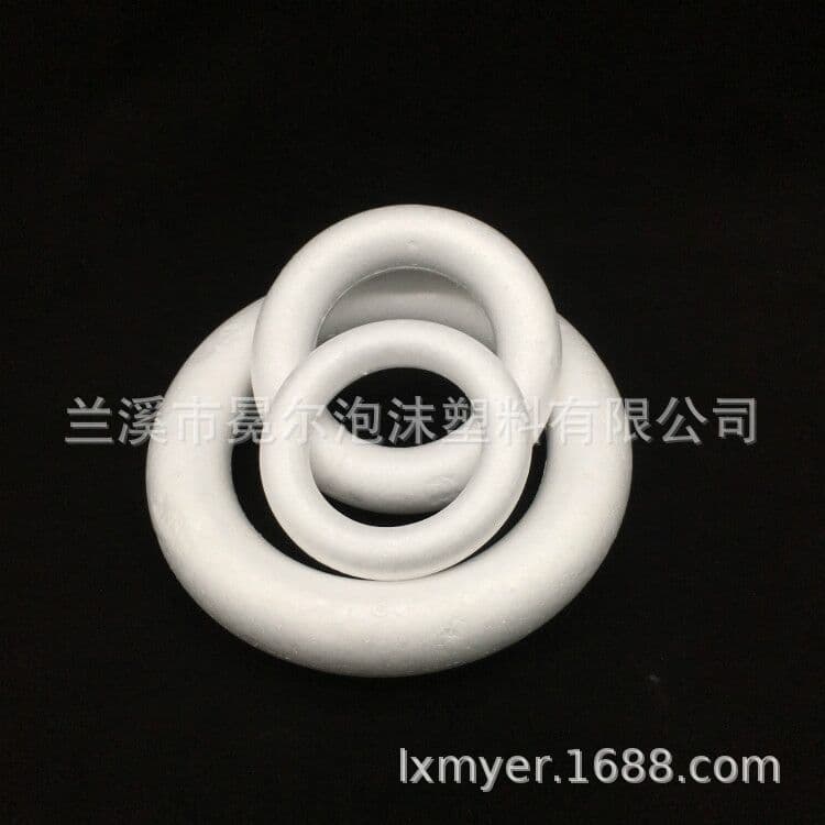 EPS Factory Direct Supply Styrofoam Foam Rings Art Materials Early Education DIY White Blank Foam Rings