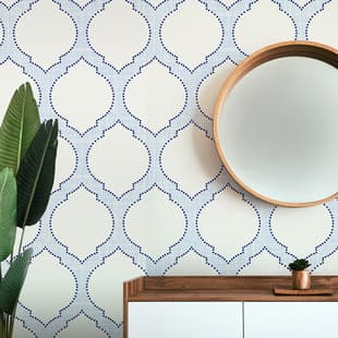Moroccan Blue/Green Grid Minimalist Wallpaper Self-Adhesive Wall Mural for Room and Living Room, Hot Selling for Export