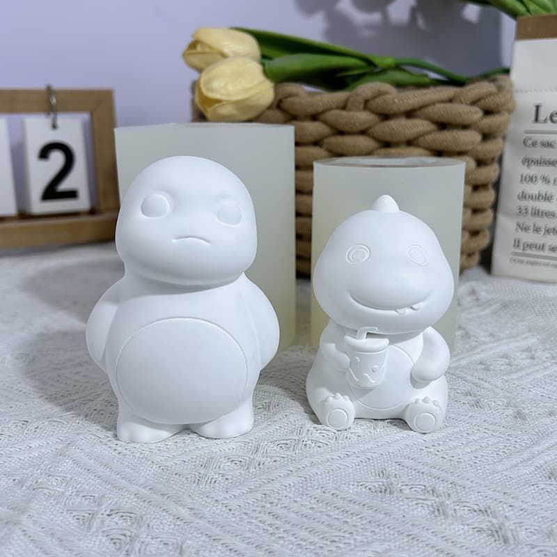 Little Milk Dragon aromatherapy plaster doll silicone mold children's handmade diy graffiti ornaments white embryo painted plaster mold