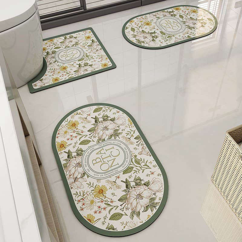 Bathroom Absorbent Floor Mat, Bathroom Foot Mat, Bathroom Door Non-slip Quick-drying Soft Cushion, Toilet Toilet Mat Wholesale