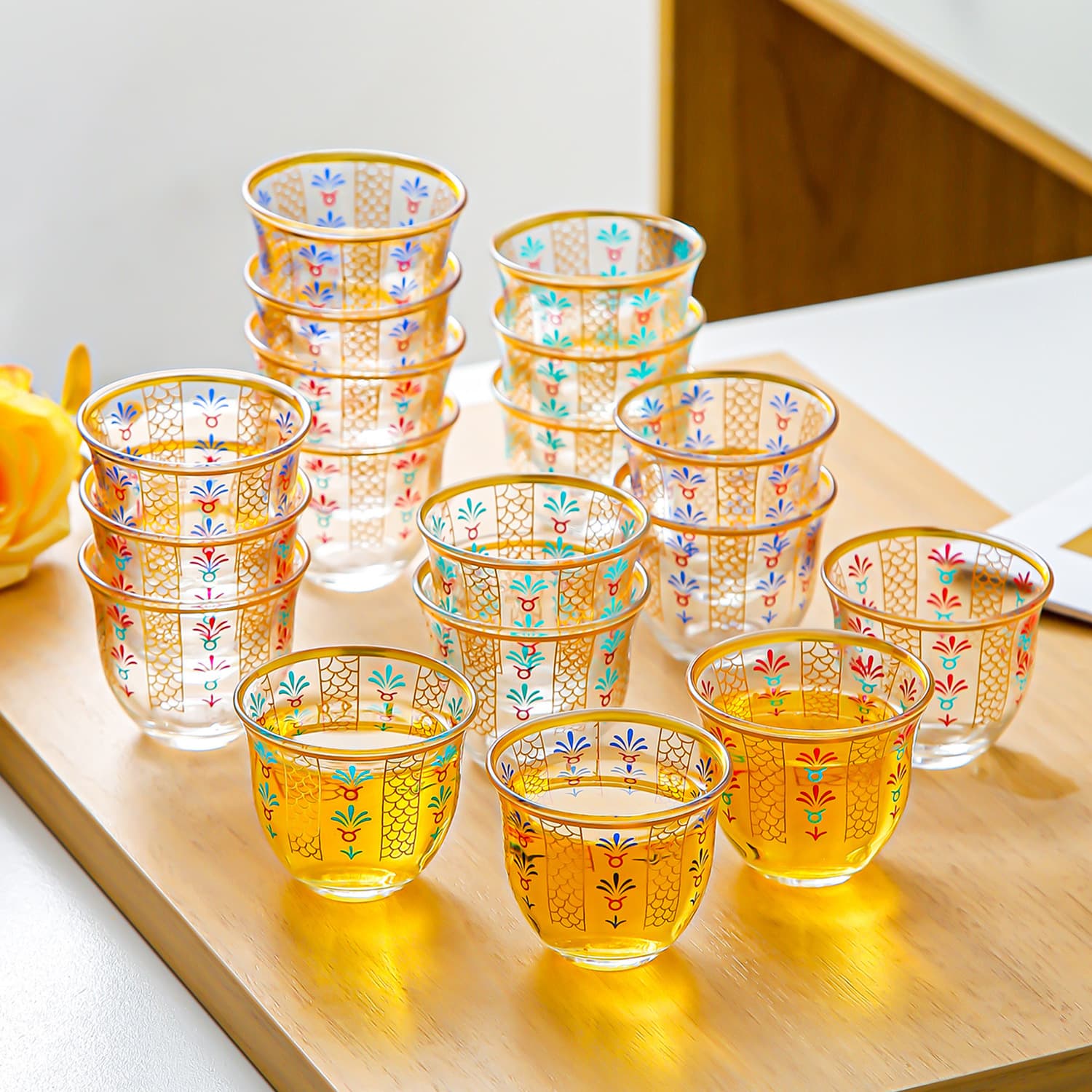 Cross-border Middle East Glass Tea Cup Tasting Cup High Temperature Resistant Heat Resistant Appreciation Sharing Coffee Cup Moonlight Kung Fu Tea Cup