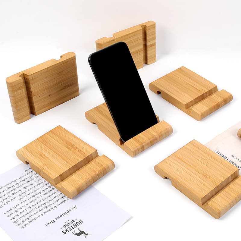 Adjustable Bamboo Phone Stand Creative Mobile Phone Base Universal Desktop Stand Ali Mountain Brand Wholesale Pricing