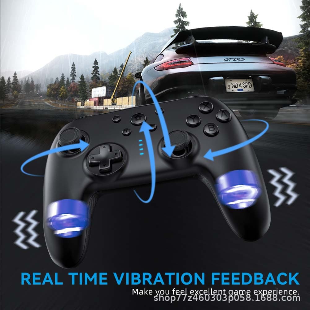 ShanWanQ35 Game Controller Compatible with Switch Host Controller Supports Vibration Body Shaft One-click Online Connection