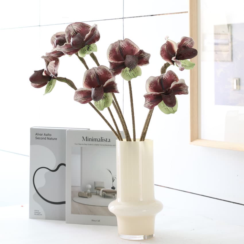 Artificial Phalaenopsis Orchid Simulation Plant Pocket Orchid Slipper Orchid Fake Flowers Home Decoration Wedding Floral Arrangement Cross-border