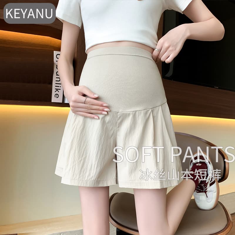 Maternity Shorts Summer Thin Loose Fit 2025 New Maternity Pants Non-Constricting Belly Wide Leg Pants Maternity Wear Summer