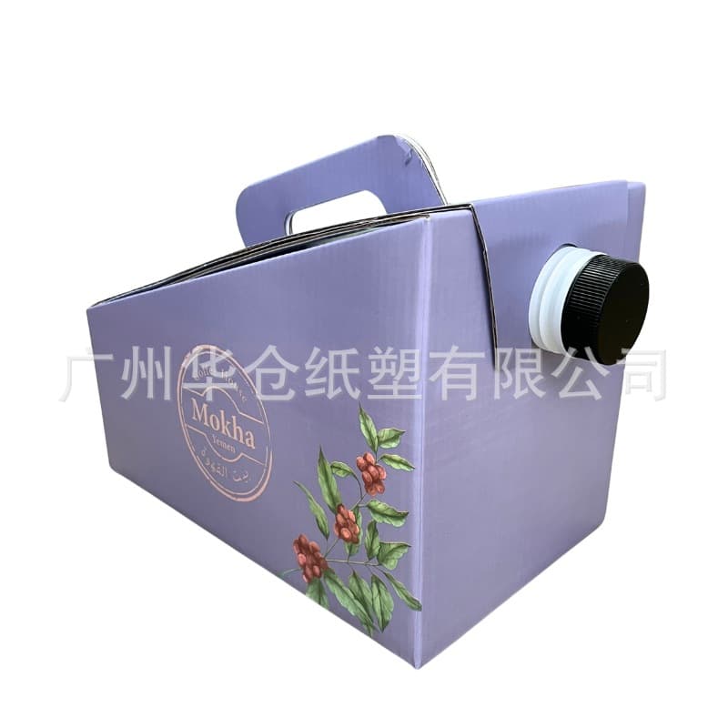 Portable coffee box-in-bag from 1L to 10L, custom printed aluminum foil beverage packaging boxes