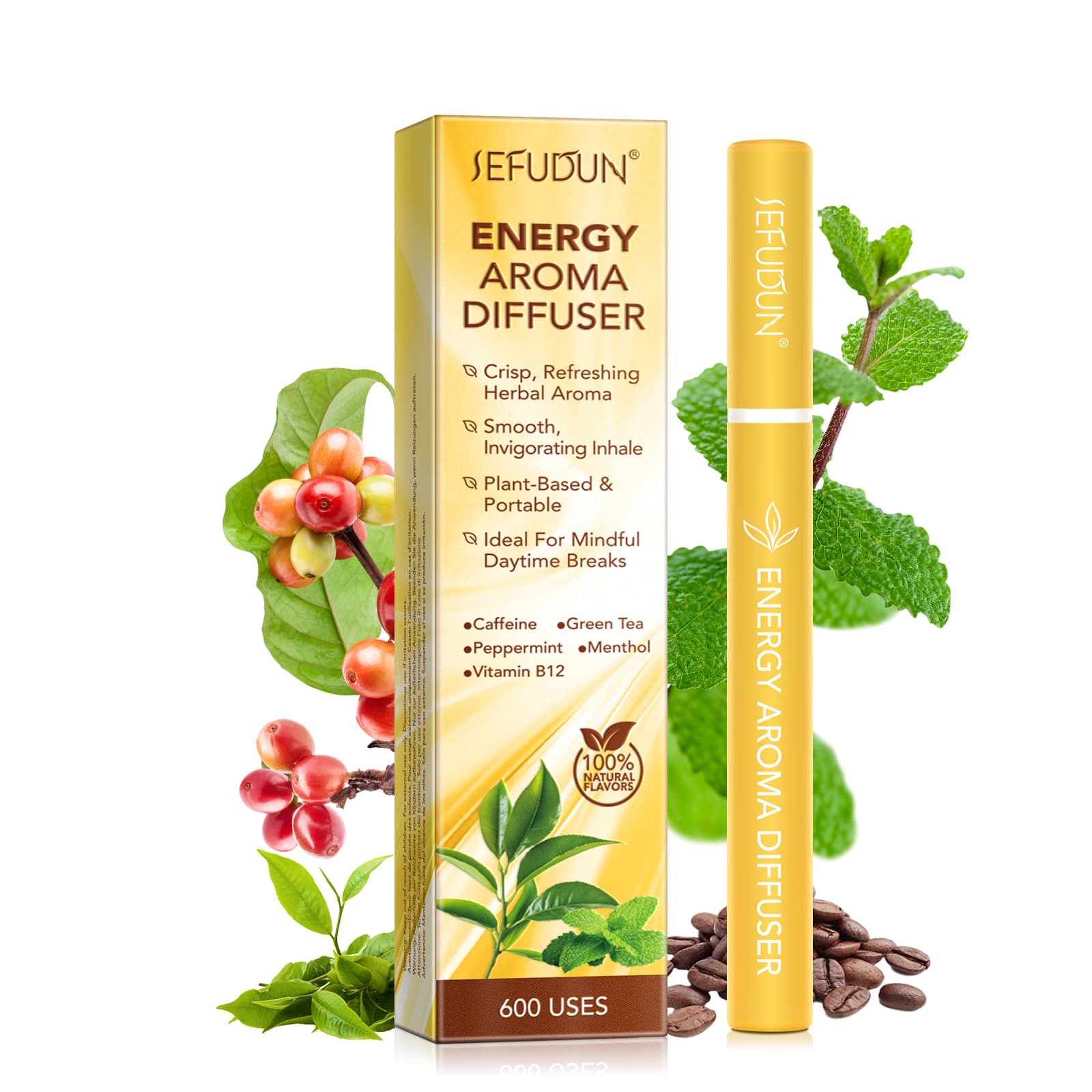 SEFUDUN herbal aromatherapy pen soothes and relaxes the body Herbal Diffuser Pen