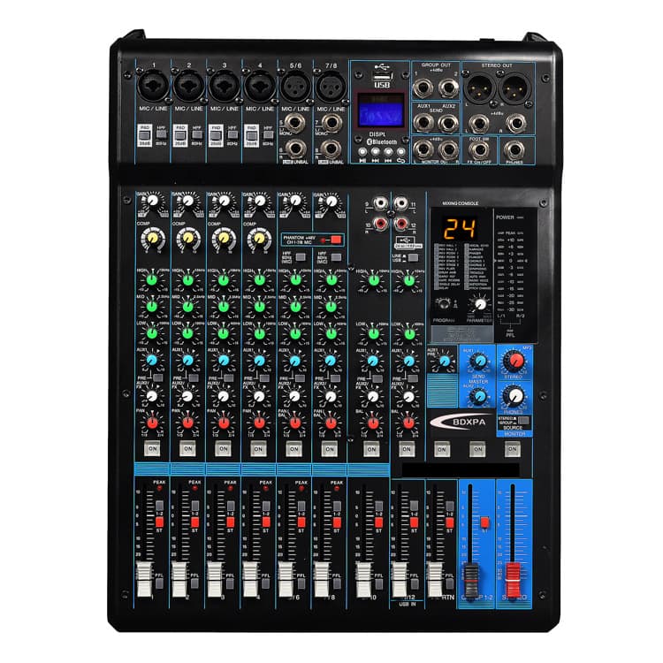 Professional Stage Performance MG12 Mixing Console with 4 Groups, 12/16-Channel Built-in Digital Effects Mixer