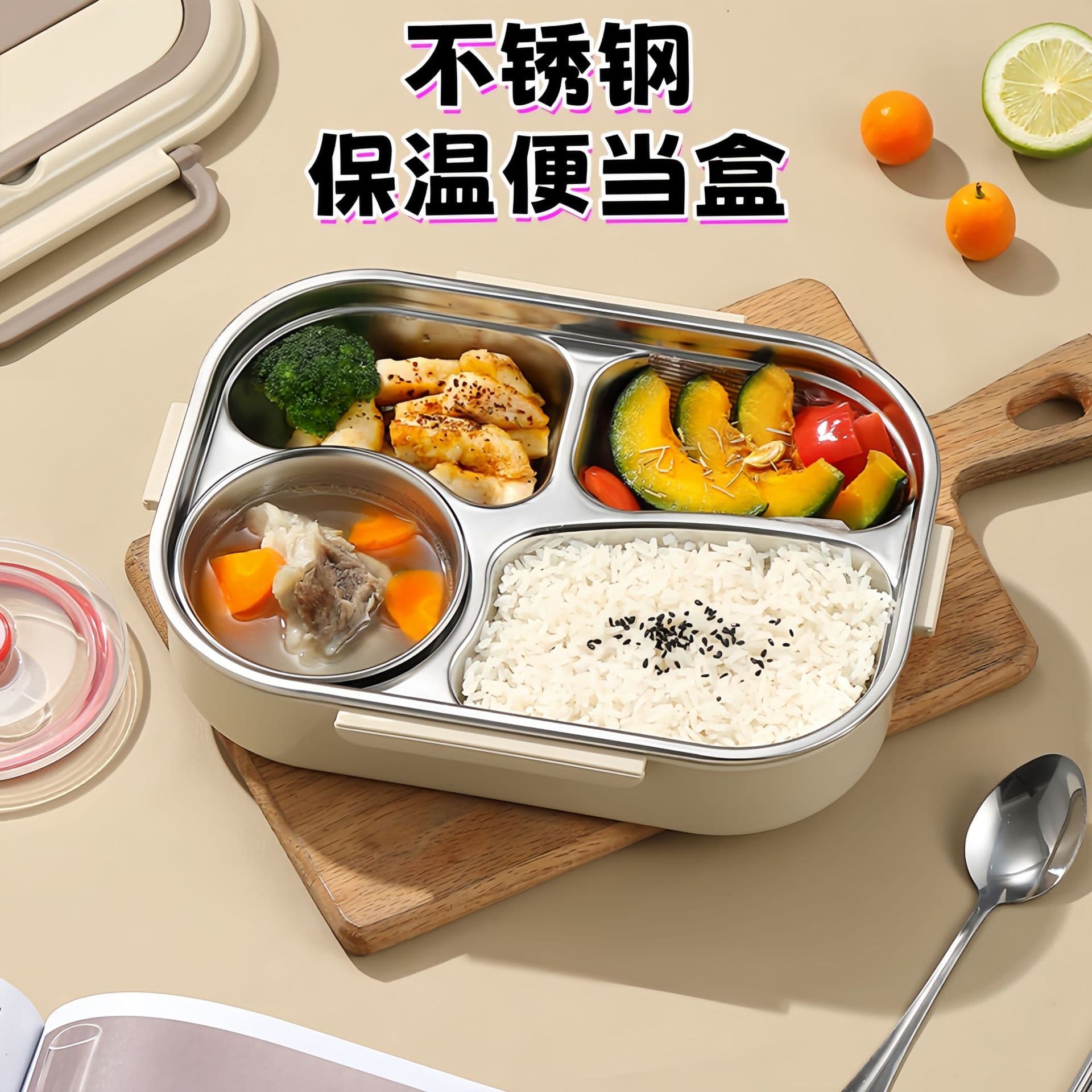 Stainless Steel Insulated Lunch Box, Food-Grade Student and Office Worker Bento, Microwave-Safe Meal Container Wholesale