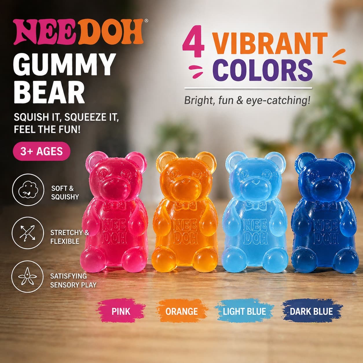NeeDoh Dippin Dazzler Egg foreign trade pressure-reducing soft rubber cross-border decompression toy with logo
