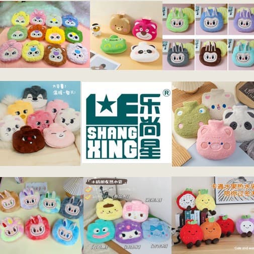 Essential large-capacity wholesale hot water bottle in winter with embroidered cartoon thickened inner tank explosion-proof multi-purpose hot compress to keep warm