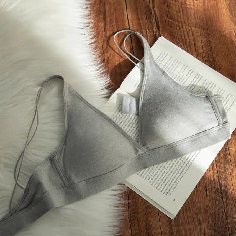 French triangle cup underwear women large bust minimizing comfortable seamless side boob control anti-sagging backless soft support bra