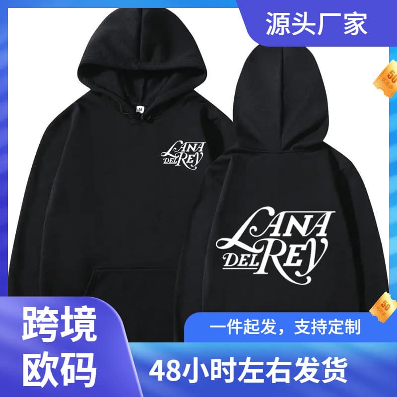 New Men's Hoodie Lana Del Rey Print Casual Hip Hop Women's Hooded Sweatshirt Sportswear Set