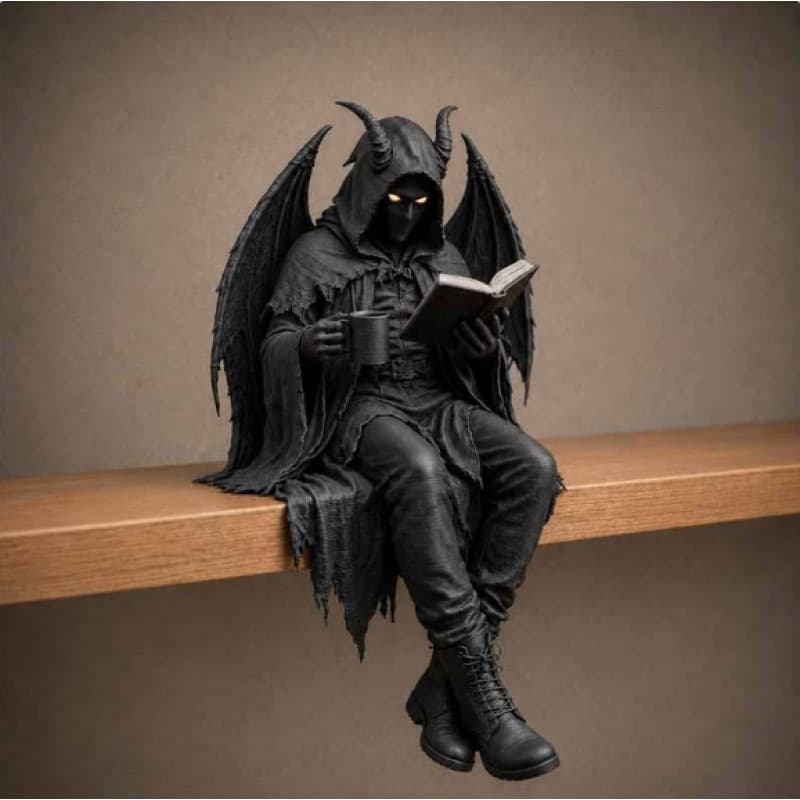 Cross-border New Ancient Chinese Scholar Resin Cloaked Reading Figure Ornament for Living Room Decor