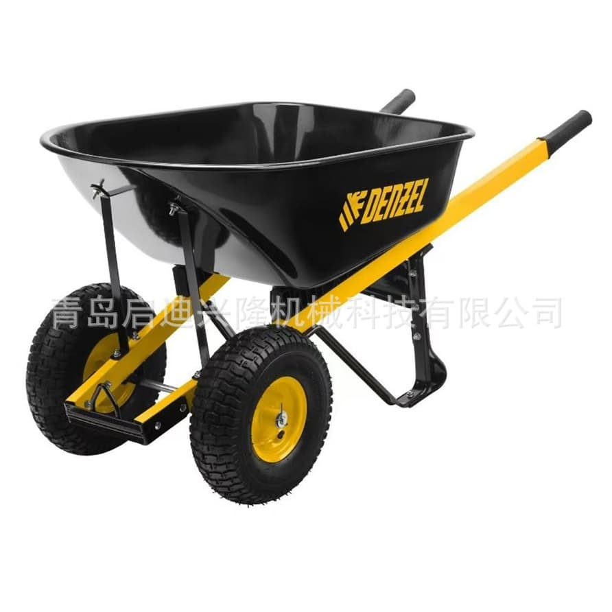 South America and Europe market 200kg metal wheelbarrow square handle metal cart hand tool cart iron bucket