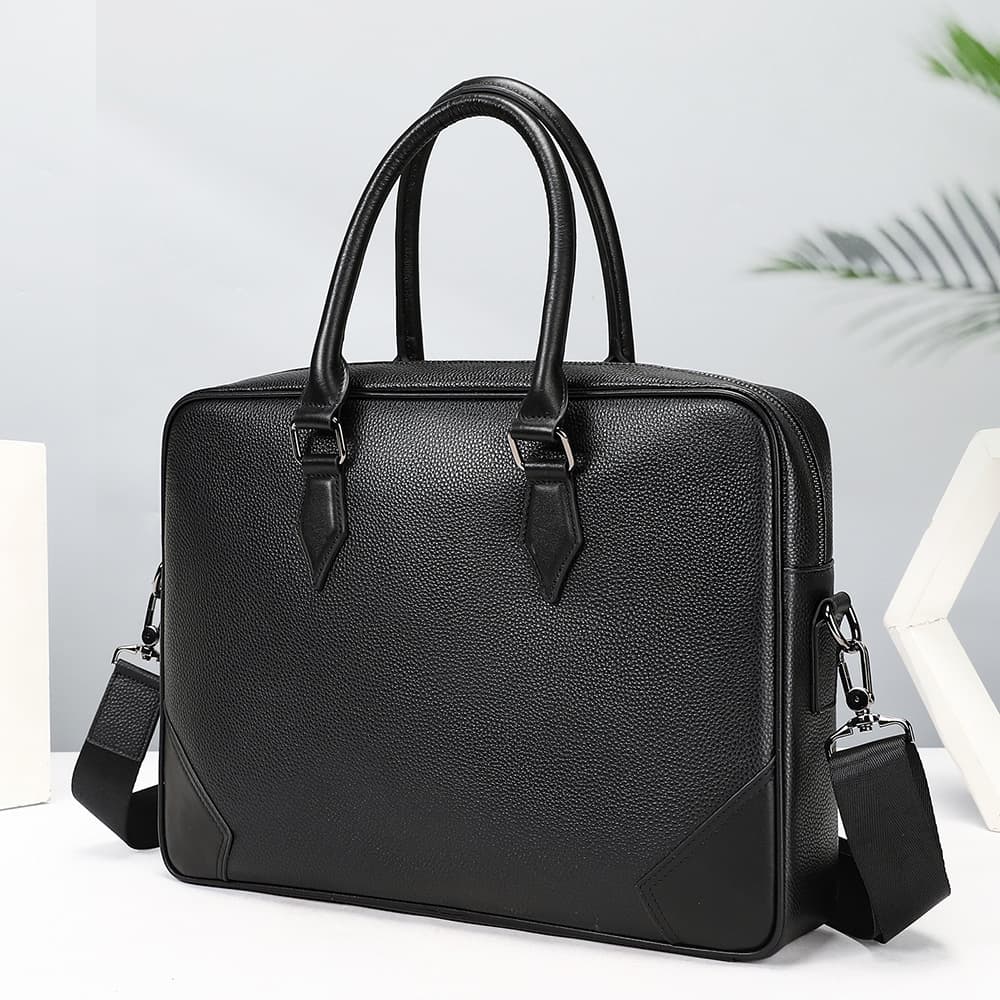 Cross-border top-grain leather briefcase men's casual business handbag lawyer bag leather briefcase
