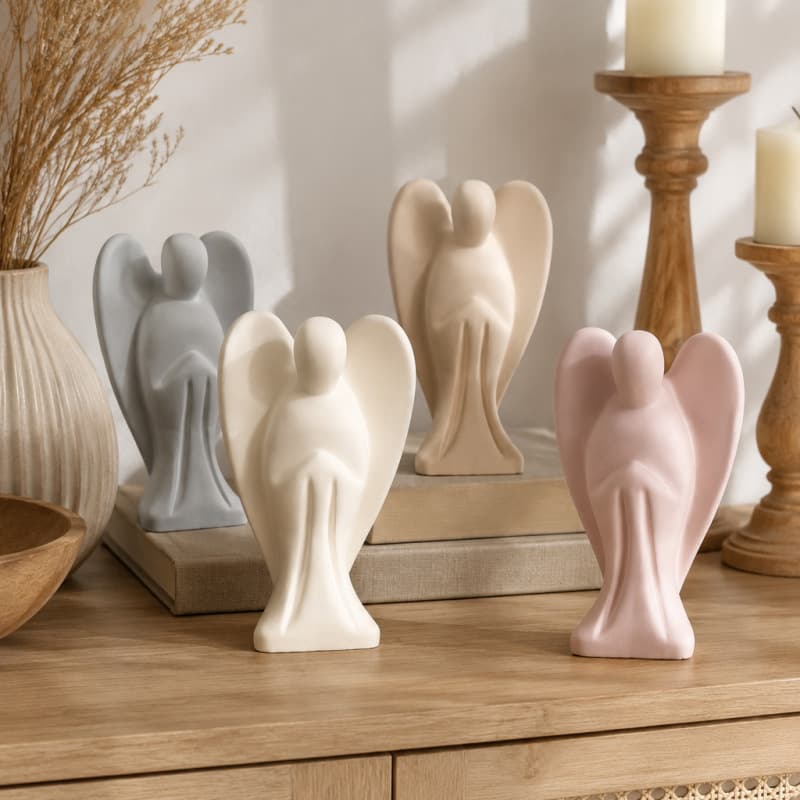Large Angel Figurine Silicone Mold Blessing Angel Portrait Scented Candle Mold Plaster Mold