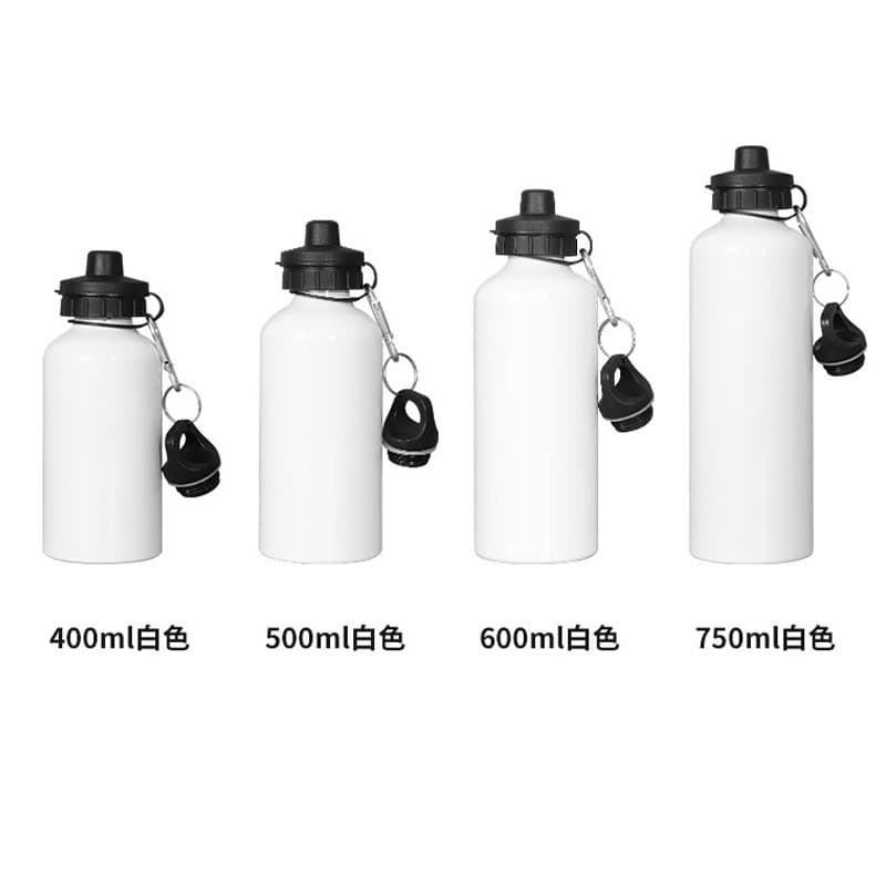 Thermal transfer sublimation sports kettle outdoor portable 400 500 600 750ML double cover hook kettle print