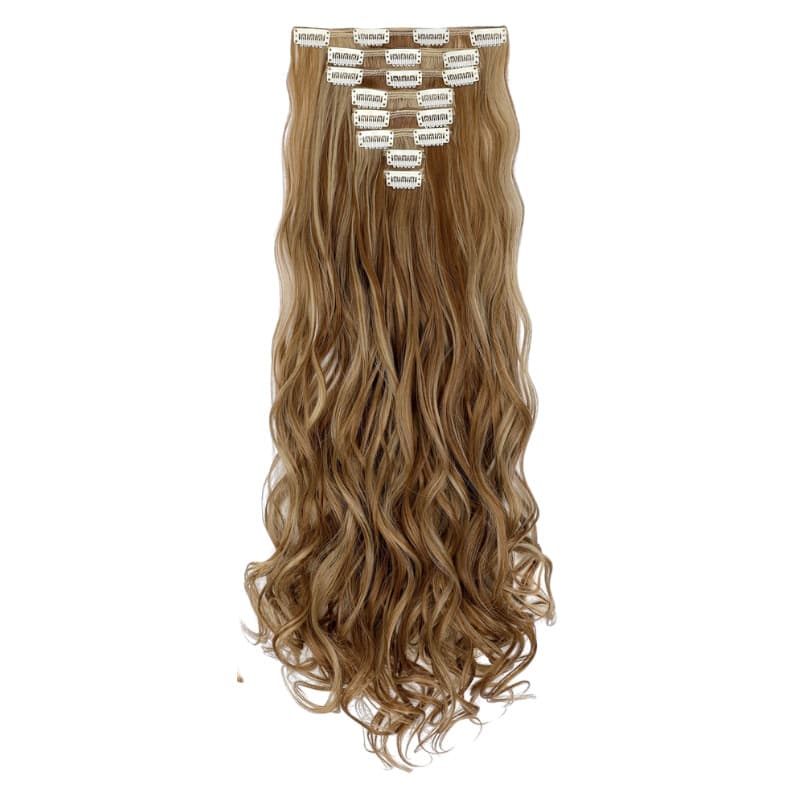 Clip in Hair Extensions 6PCS Set Long Curly Wavy Synthetic