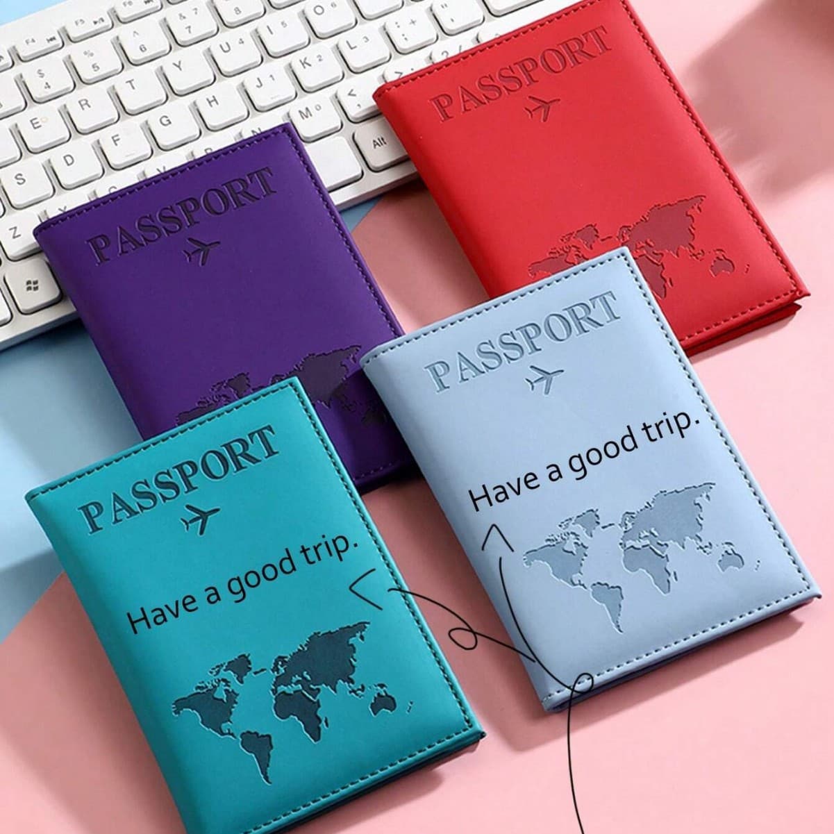 Custom Personalized Cross-Border Bestselling Plain Skin-Sensitive Color-Changing PU Passport Cover Passport Holder Ticket Holder