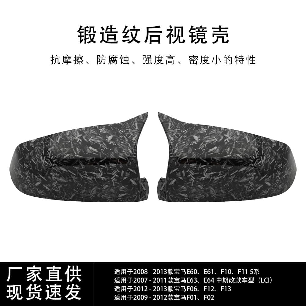 Carbon Fiber Pattern Rearview Mirror Cover for BMW 5/6/7 Series F12 F13 F01 F02 E60 Car Modification