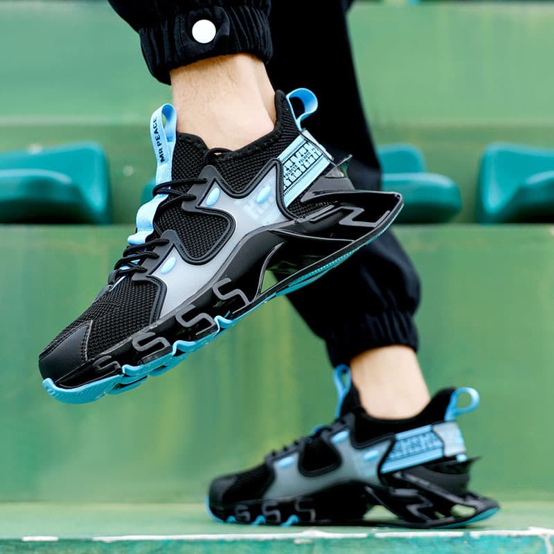 Autumn/Winter New Men's Shoes Lightweight Shock Absorption Mesh Breathable Plus Size Sports Shoes Trendy Casual Running Shoes