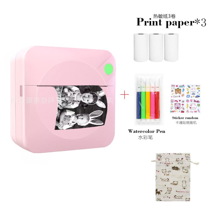 Portable Mini Photo Printer For Students Pocket Size Error Correction Machine Factory Direct