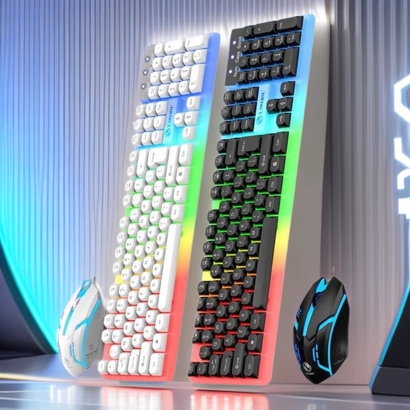 Lime GTX350 Colorful Glowing Wired Keyboard Floating Game Keyboard USB Keyboard Computer Accessories Manufacturer