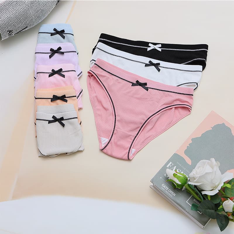 Sample Ice Silk Mid-Waist Teen Panties Cross-Border E-commerce Women's Sexy Fitness T-Back Panties One-Piece Sample