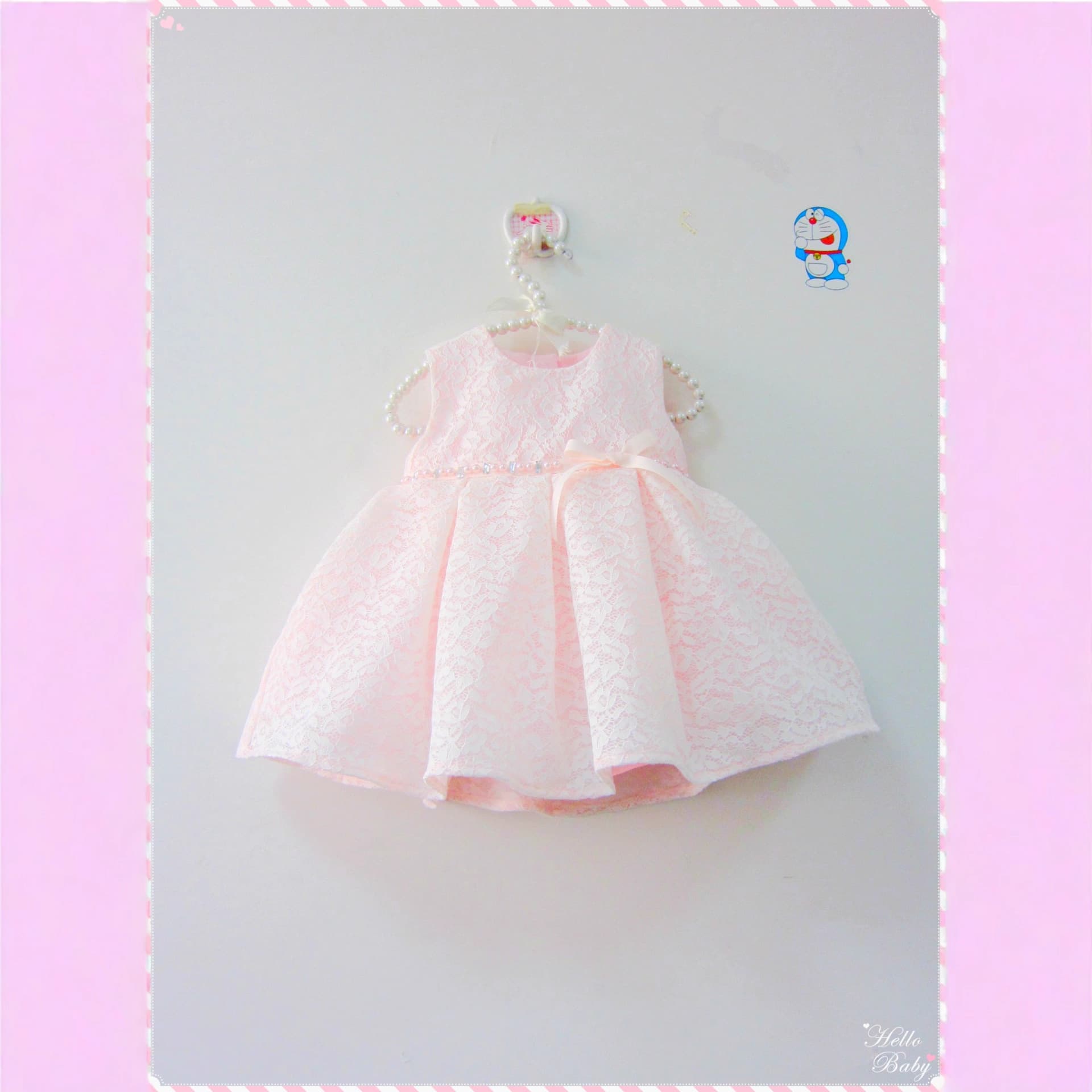 New Baby Full Moon First Birthday Dress Girl 100 Days Lace Dress