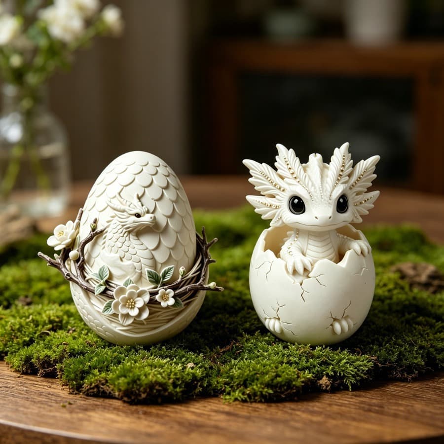 2pcs dragon egg silicone mold scented candle DIY plaster decorative ornaments mold