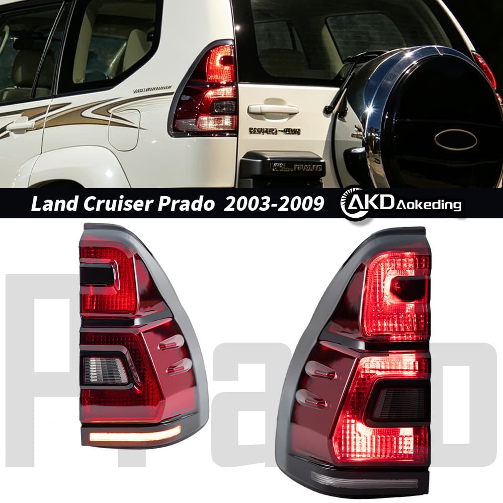 Suitable for 03-09 Toyota old domineering tail light assembly Prado modified LED driving lights brake lights reversing